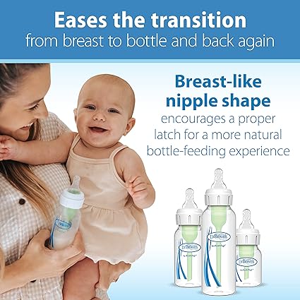 Dr. Brown’s Natural Flow Level 2 Narrow Baby Bottle Silicone Nipple, Medium Flow, 3m+, 100% Silicone Bottle Nipple, 6 Count